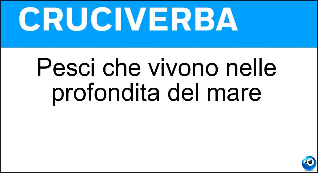 Pesci che vivono nelle profondità del mare Soluzione Pesci che vivono nelle profondità del mare - Cernie
