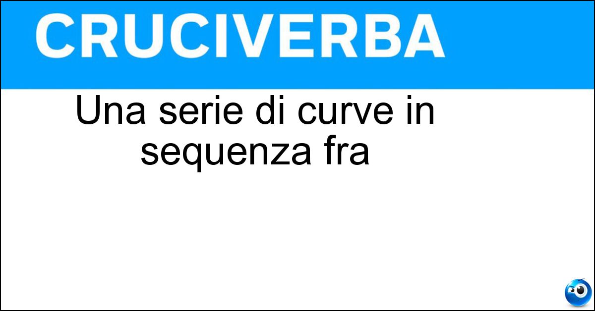 Una serie di curve in sequenza fra Soluzione Una serie di curve in sequenza fra - Chicane