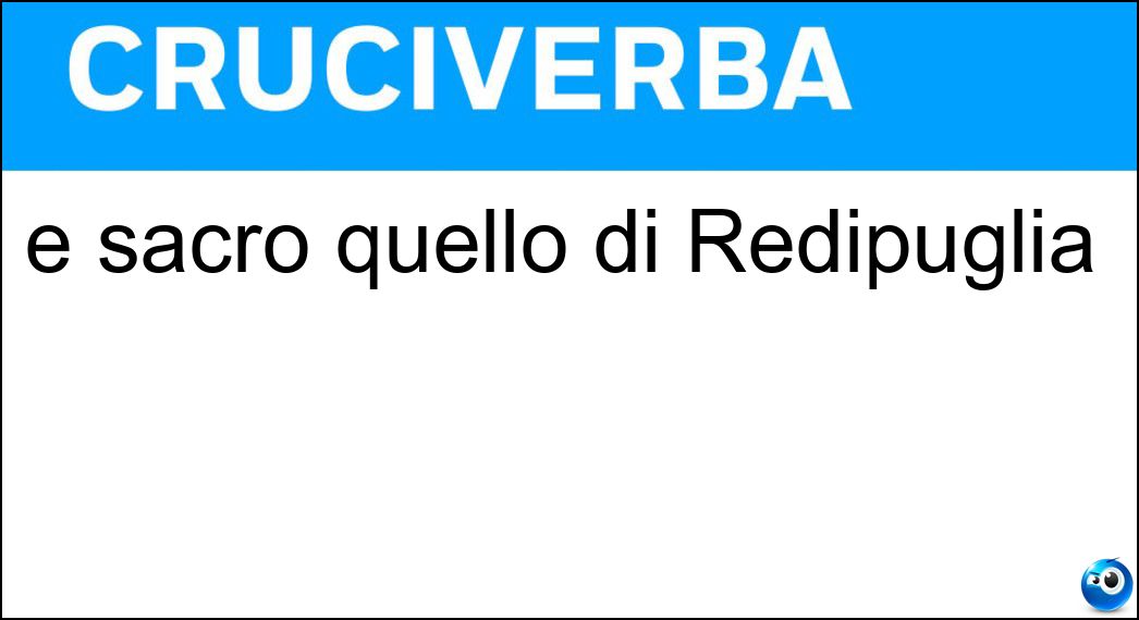 È sacro quello di Redipuglia