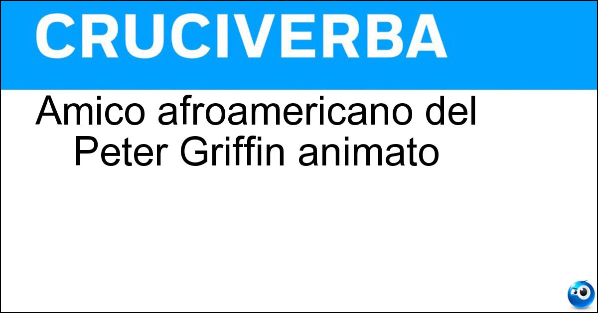 Amico afroamericano del Peter Griffin animato Soluzione Amico afroamericano del Peter Griffin animato - Cleveland