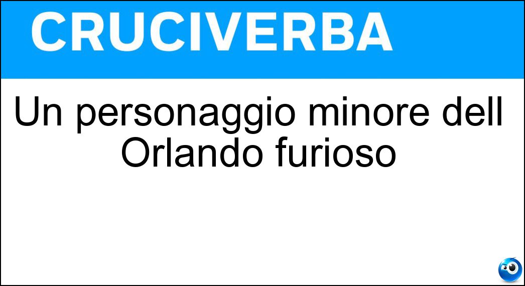 Un personaggio minore dell Orlando furioso Soluzione Un personaggio minore dell Orlando furioso - Cloridano