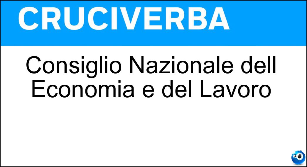 Consiglio Nazionale dell Economia e del Lavoro Soluzione Consiglio Nazionale dell Economia e del Lavoro - Cnel