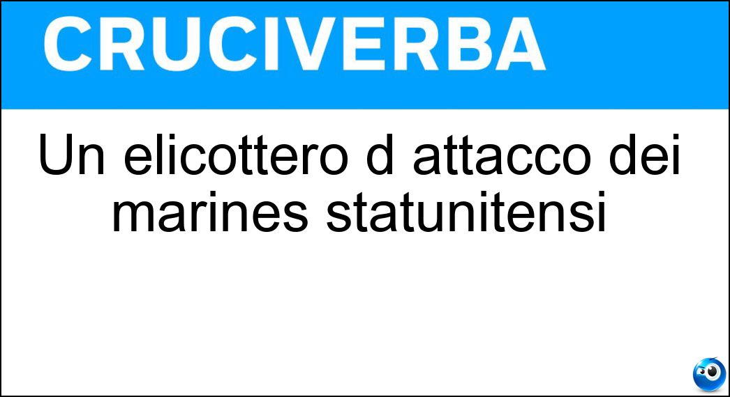 Un elicottero d attacco dei marines statunitensi