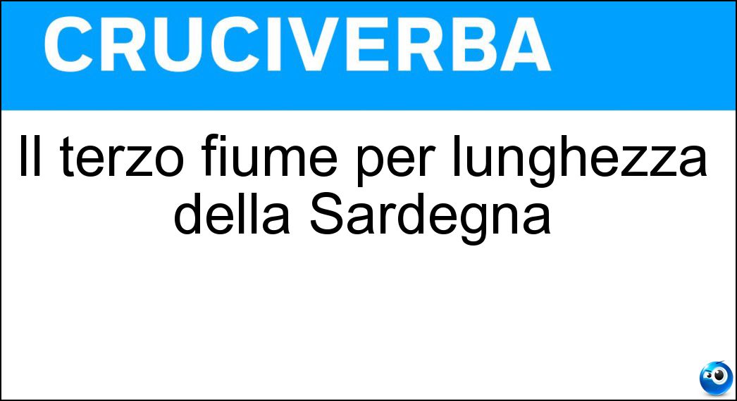 Il terzo fiume per lunghezza della Sardegna Soluzione Il terzo fiume per lunghezza della Sardegna - Coghinas