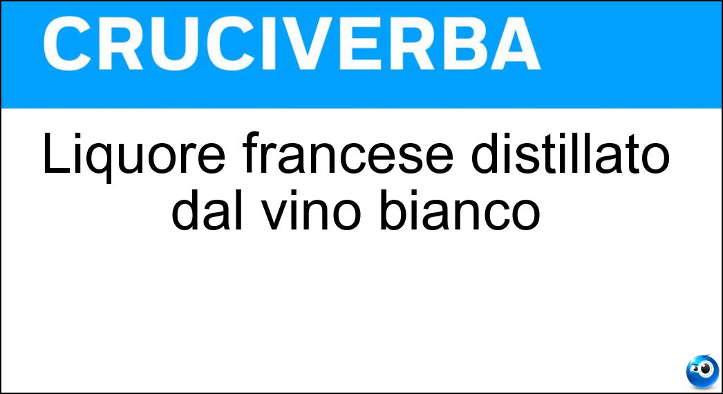 Liquore francese distillato dal vino bianco Soluzione Liquore francese distillato dal vino bianco - Cognac