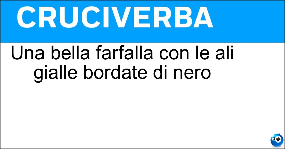 Una bella farfalla con le ali gialle bordate di nero Una bella farfalla con le ali gialle bordate di nero