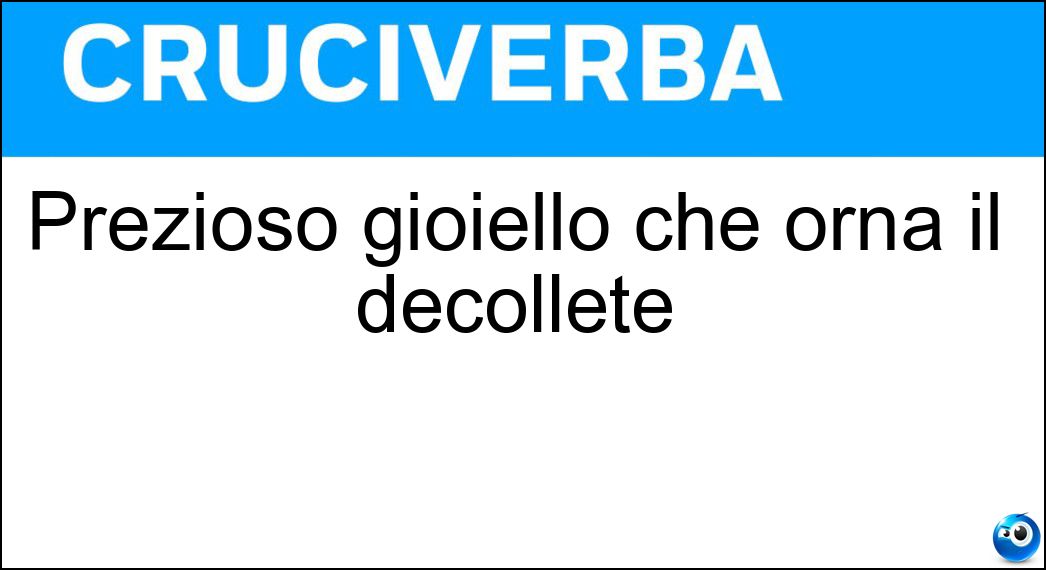 Soluzione Prezioso gioiello che orna il décolleté - Collier