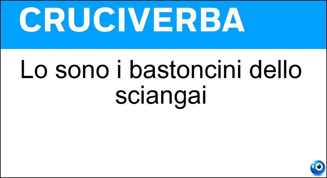 Lo sono i bastoncini dello sciangai Soluzione Lo sono i bastoncini dello sciangai - Colorati