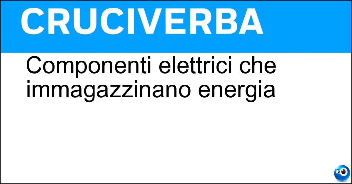 Componenti elettrici che immagazzinano energia Soluzione Componenti elettrici che immagazzinano energia - Condensatori