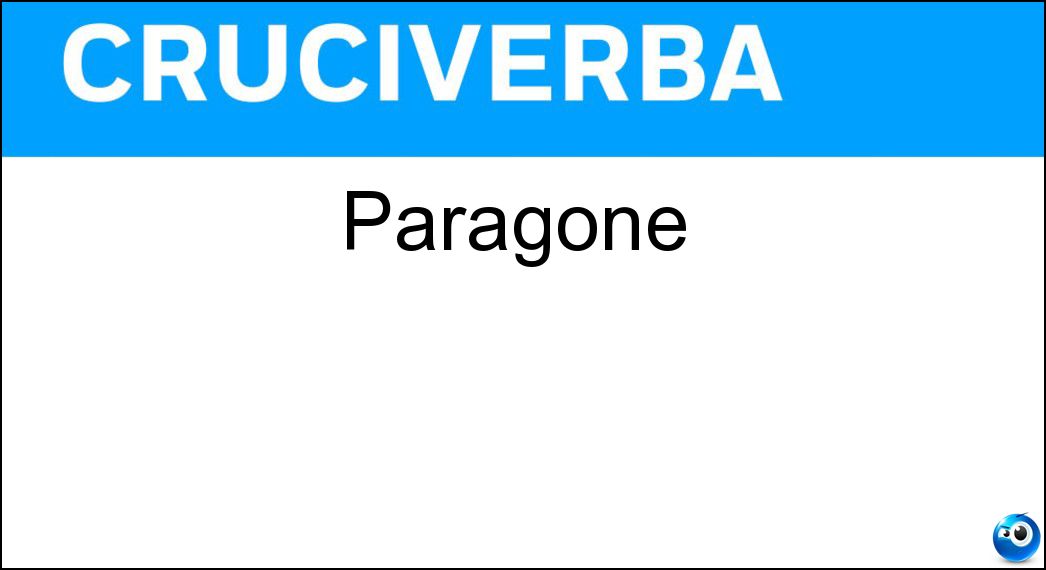 Paragone Soluzione Paragone - Confronto