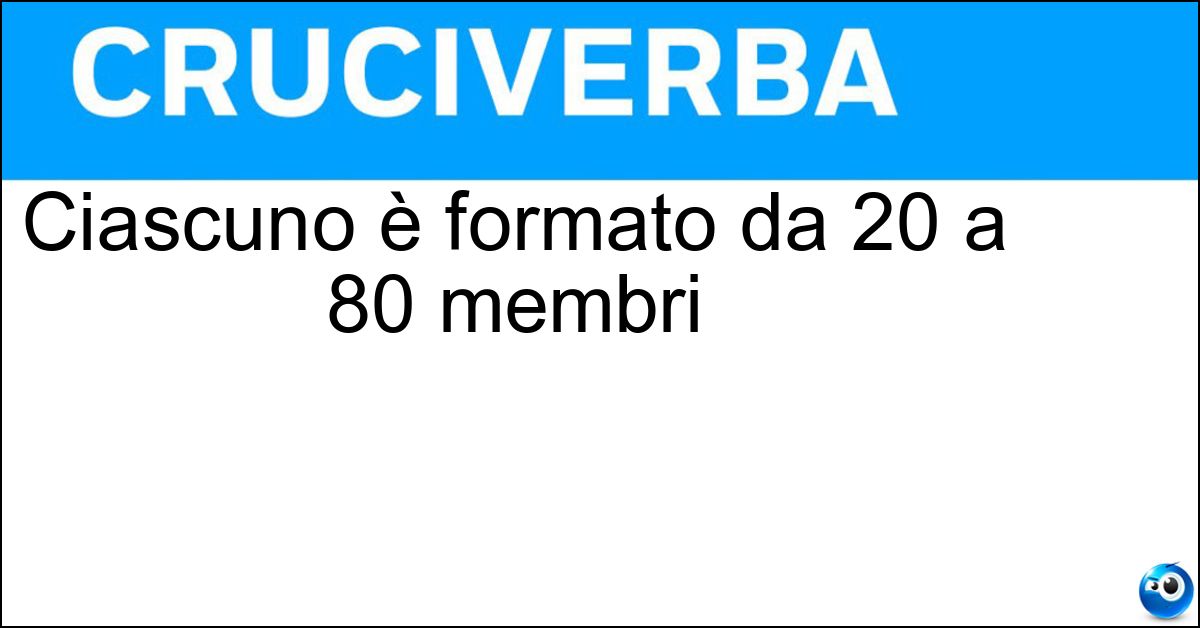 Soluzione Ciascuno è formato da 20 a 80 membri - Consiglio Regionale