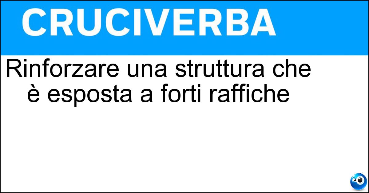 Soluzione Rinforzare una struttura che è esposta a forti raffiche - Controventare