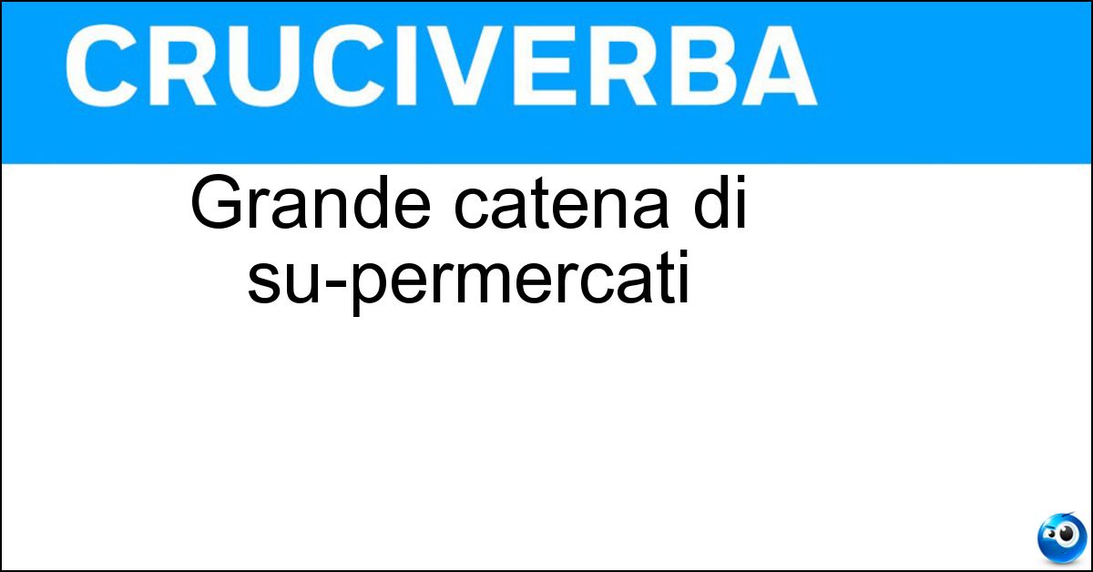 Grande catena di supermercati Soluzione Grande catena di supermercati - Coop