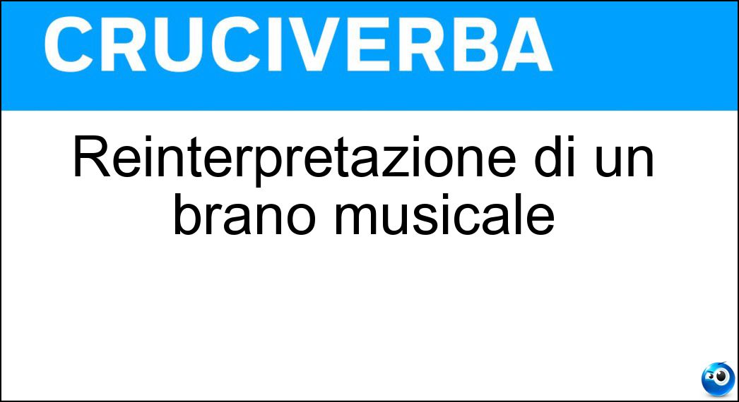 Reinterpretazione di un brano musicale Soluzione Reinterpretazione di un brano musicale - Cover