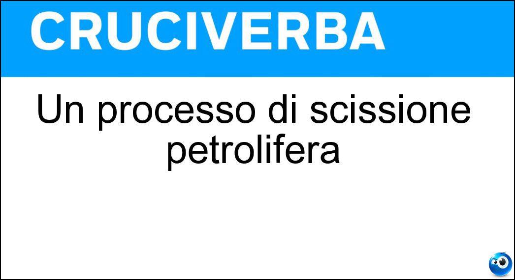 Un processo di scissione petrolifera Soluzione Un processo di scissione petrolifera - Cracking