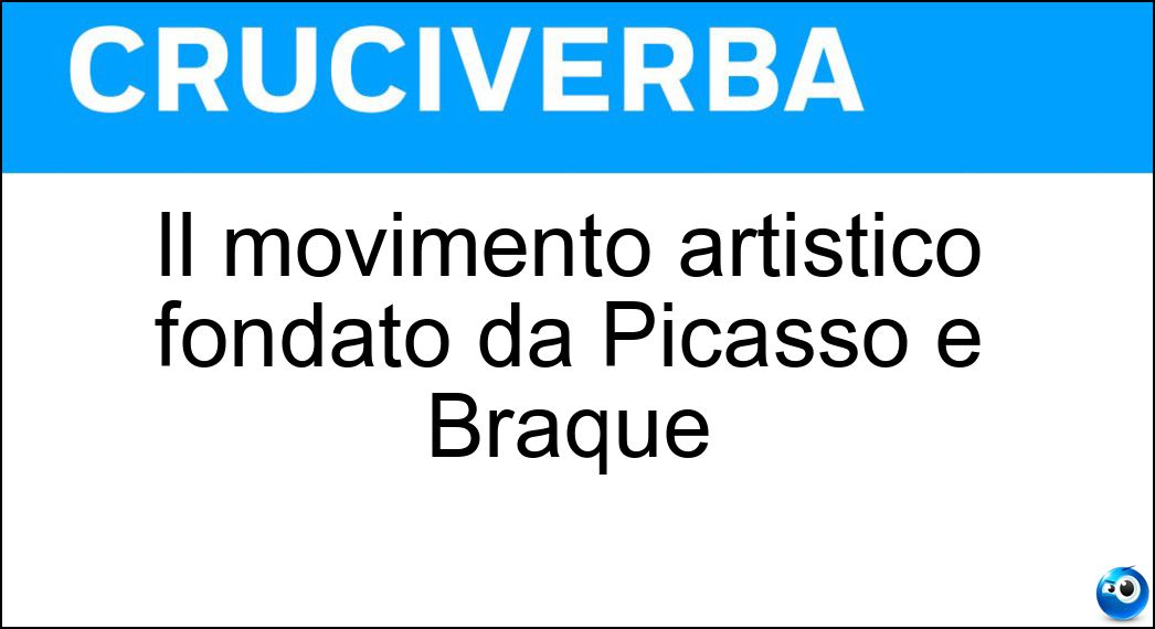 Il movimento artistico fondato da Picasso e Braque