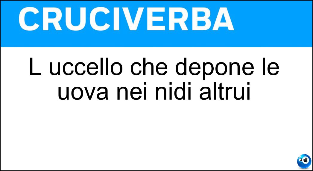 uccello depone