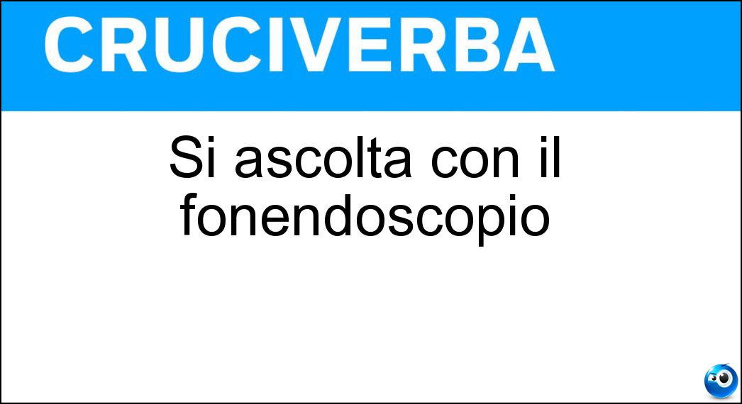 ascolta fonendoscopio