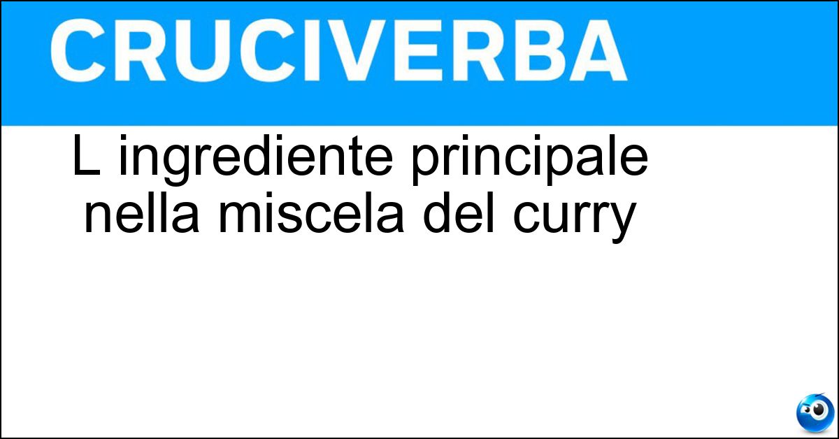 L ingrediente principale nella miscela del curry Soluzione L ingrediente principale nella miscela del curry - Curcuma