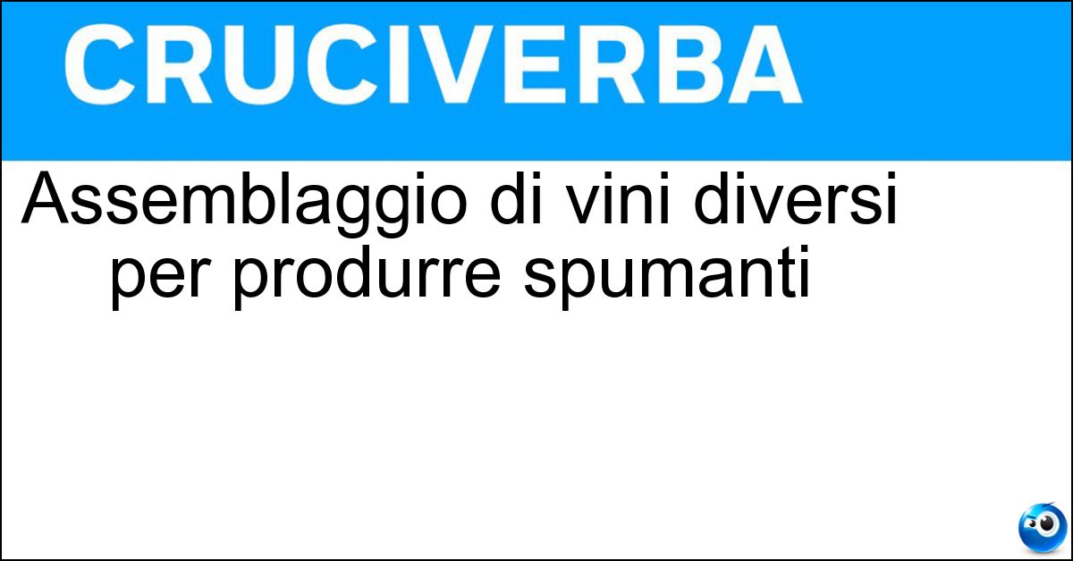 Assemblaggio di vini diversi per produrre spumanti Soluzione Assemblaggio di vini diversi per produrre spumanti - Cuvée