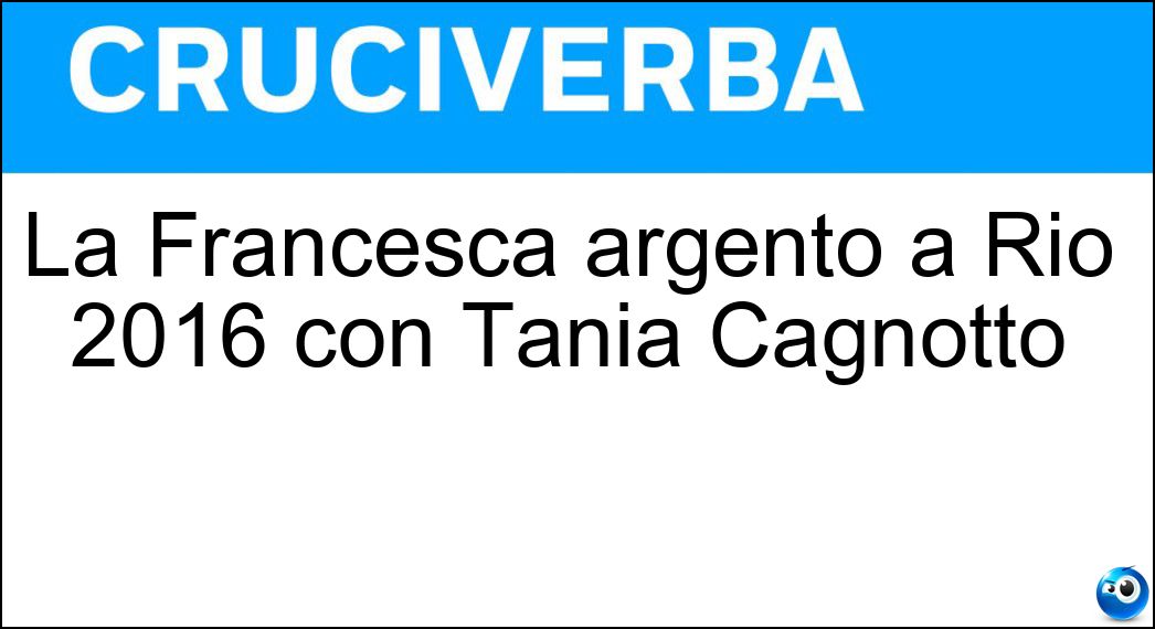 La Francesca argento a Rio 2016 con Tania Cagnotto La Francesca argento a Rio 2016 con Tania Cagnotto
