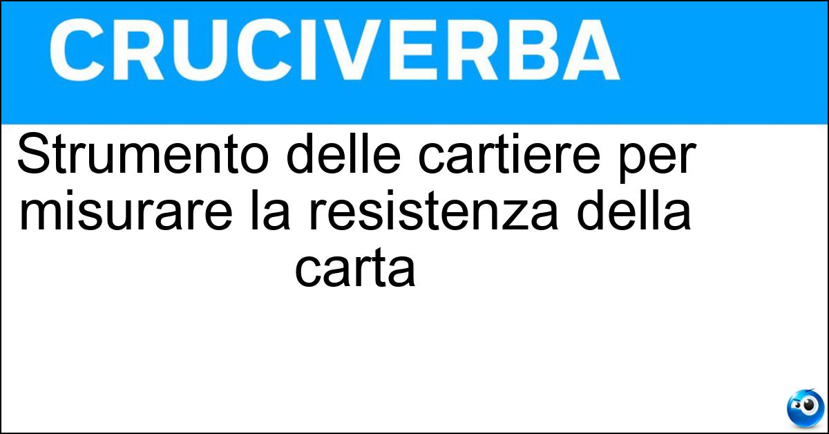 Soluzione Strumento delle cartiere per misurare la resistenza della carta - Dasimetro