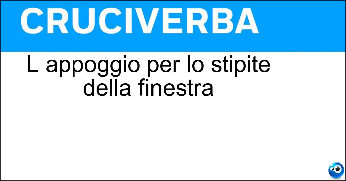 Soluzione L appoggio per lo stipite della finestra - Davanzale