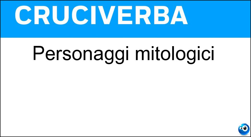 Personaggi mitologici Soluzione Personaggi mitologici - Dei