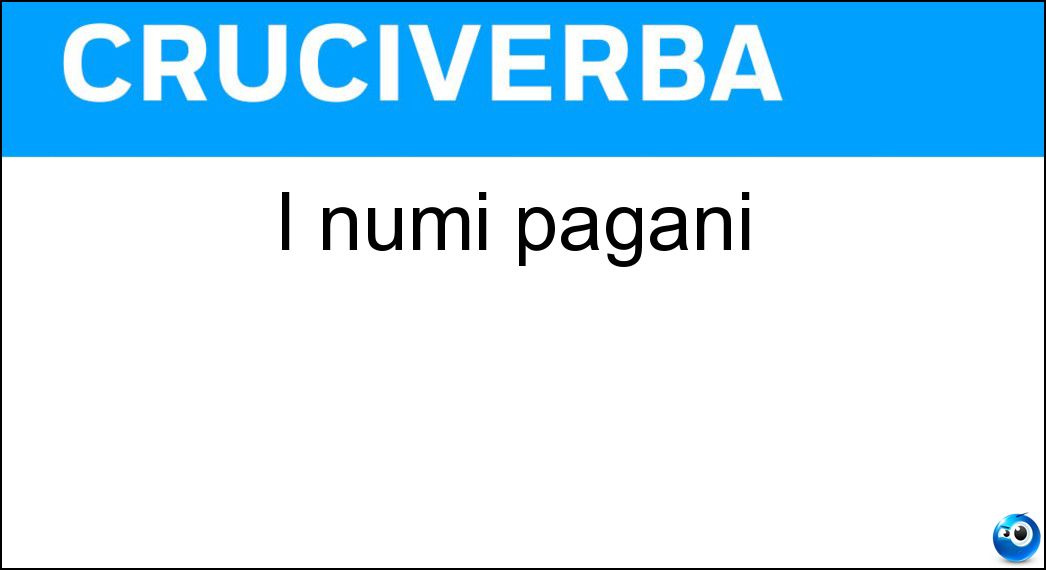 Soluzione I numi pagani - Deità