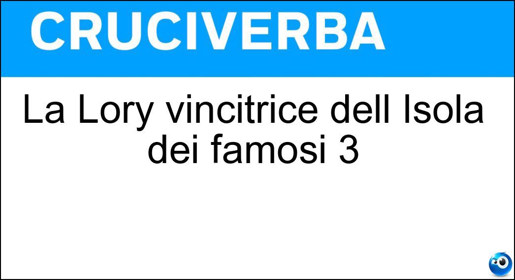 lory vincitrice