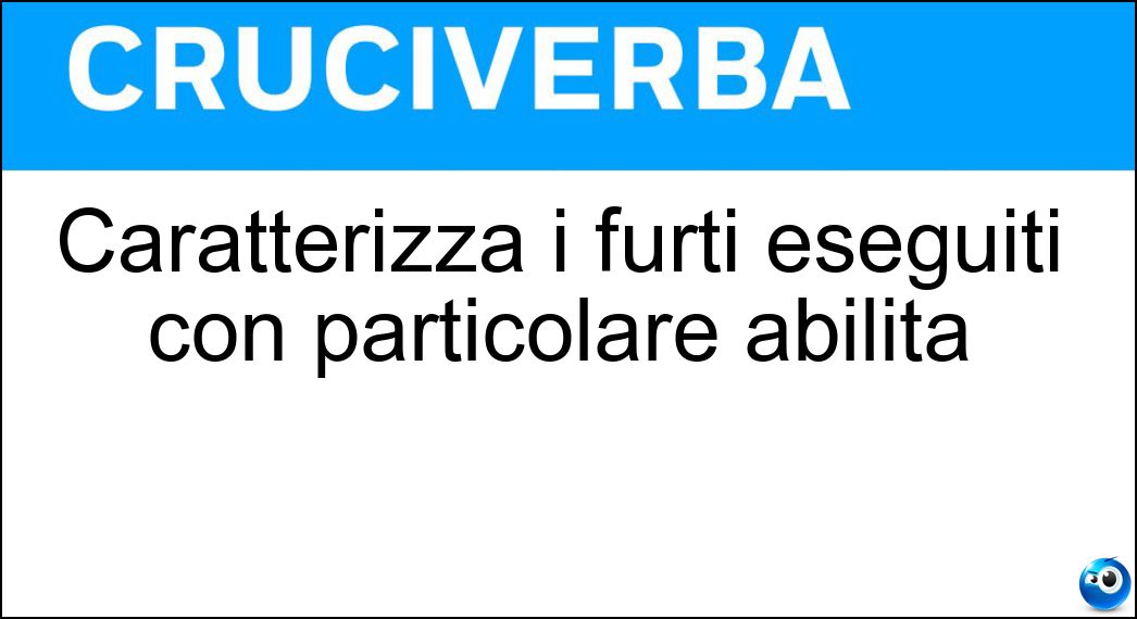 caratterizza furti