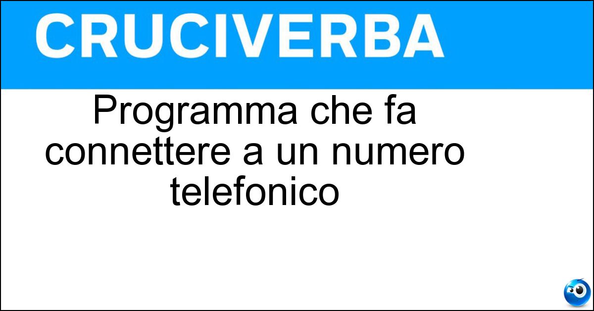 Programma che fa connettere a un numero telefonico Soluzione Programma che fa connettere a un numero telefonico - Dialer