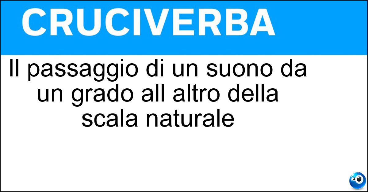 Il passaggio di un suono da un grado all altro della scala naturale Soluzione Il passaggio di un suono da un grado all altro della scala naturale - Diatonia