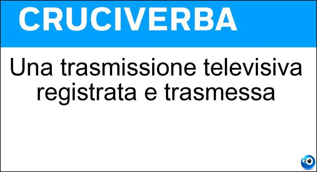 trasmissione televisiva