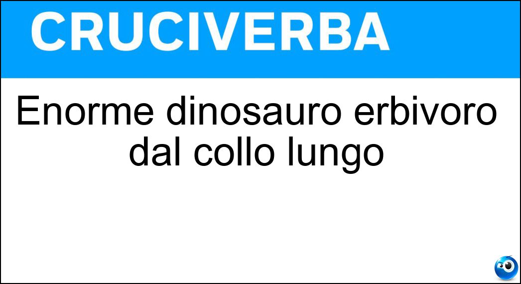 Enorme dinosauro erbivoro dal collo lungo Soluzione Enorme dinosauro erbivoro dal collo lungo - Diplodoco