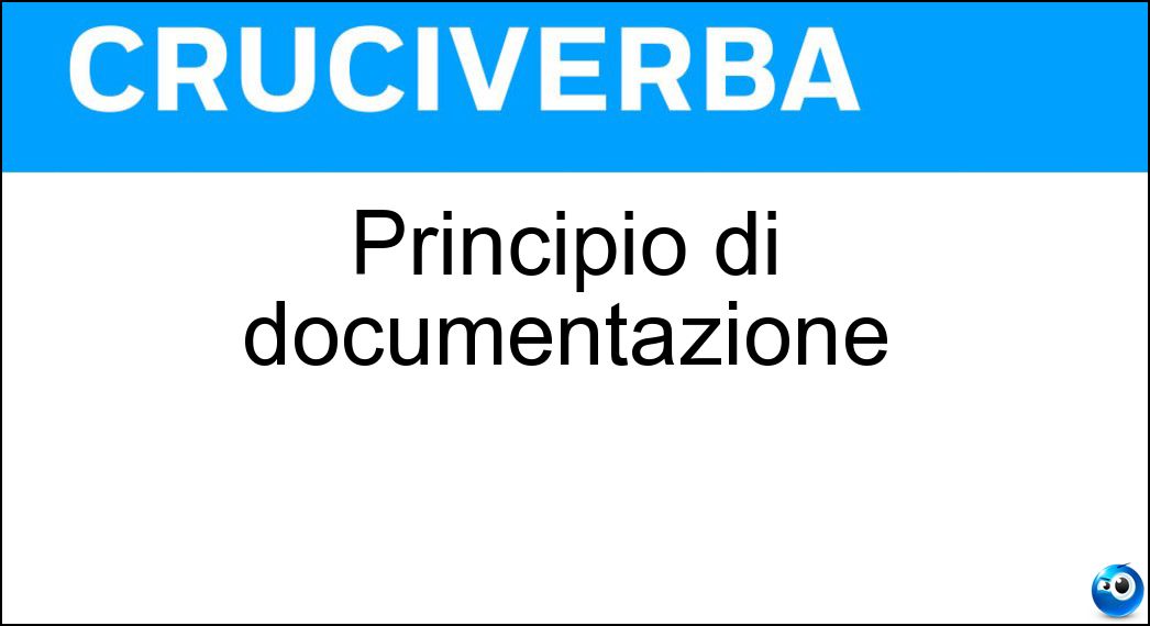 Principio di documentazione Soluzione Principio di documentazione - Do