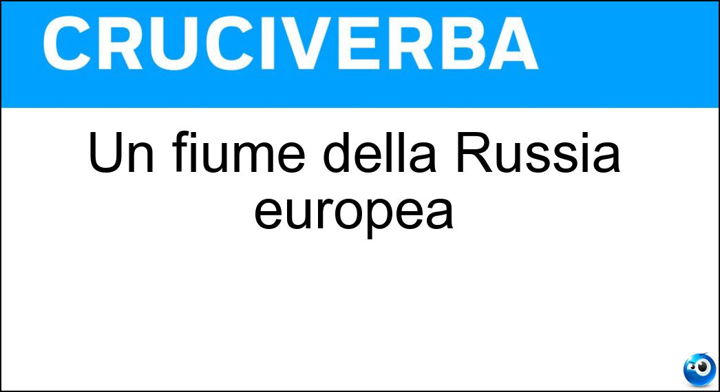 Un fiume della Russia europea Soluzione Un fiume della Russia europea - Don