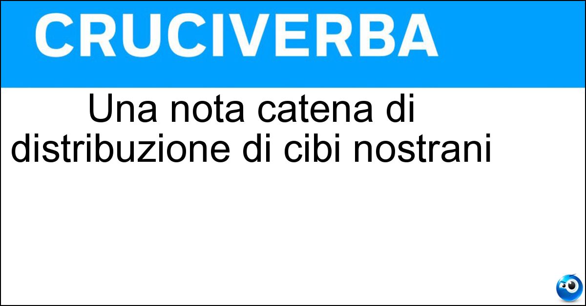 Una nota catena di distribuzione di cibi nostrani Soluzione Una nota catena di distribuzione di cibi nostrani - Eataly