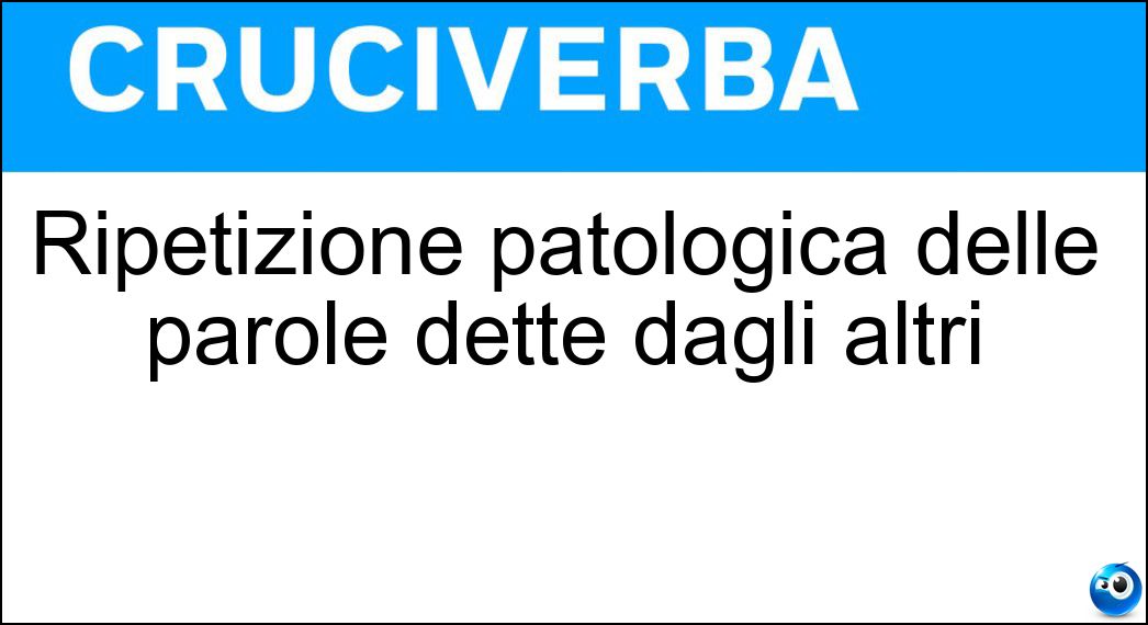 ripetizione patologica