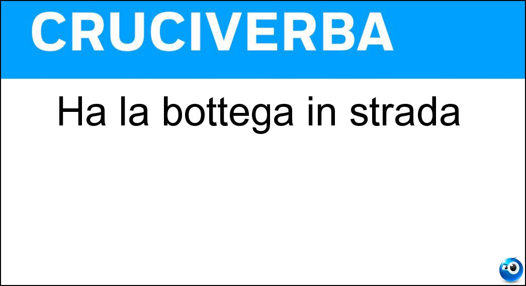Ha la bottega in strada Soluzione Cruciverba: Ha la bottega in strada - Risposta Edicolante