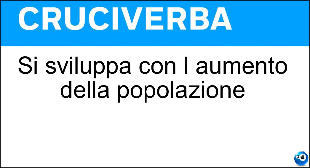 Si sviluppa con l aumento della popolazione Soluzione Si sviluppa con l aumento della popolazione - Edilizia