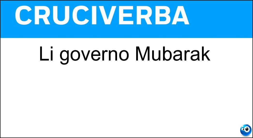 governò mubarak