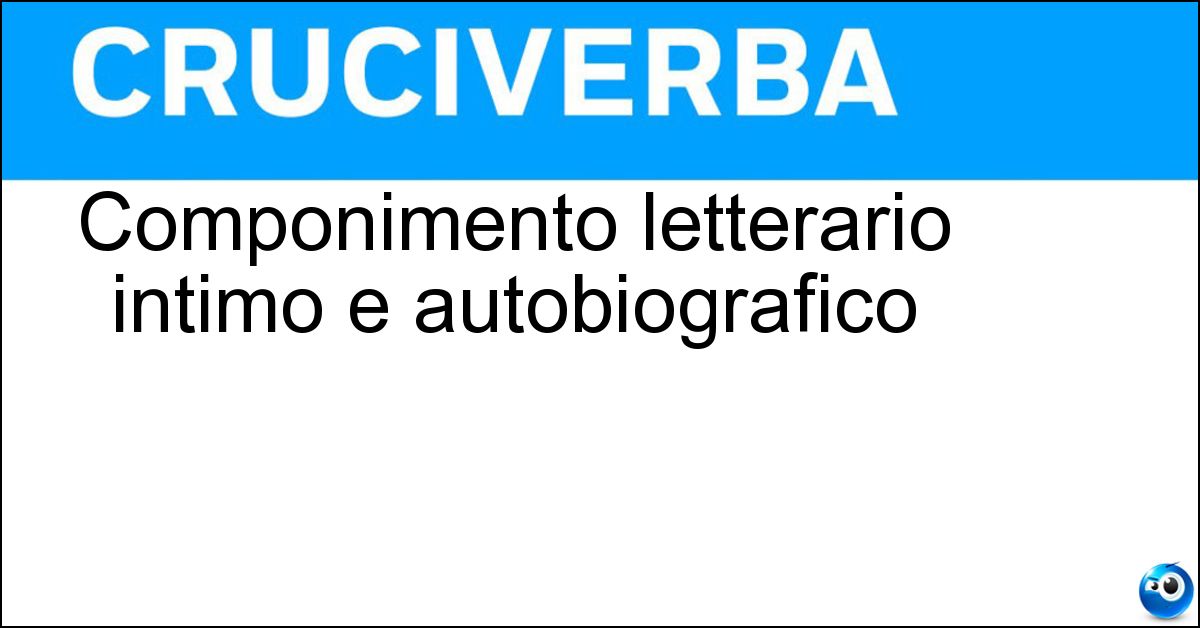 Soluzione Componimento letterario intimo e autobiografico - Elegia