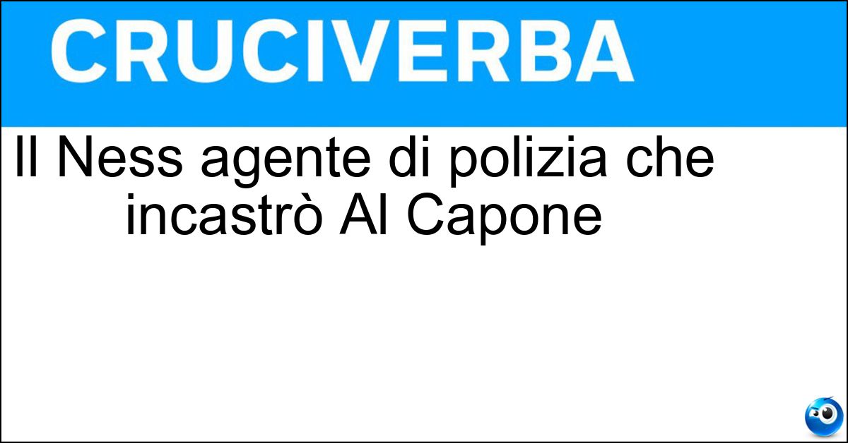 Il Ness agente di polizia che incastrò Al Capone Il Ness agente di polizia che incastrò Al Capone