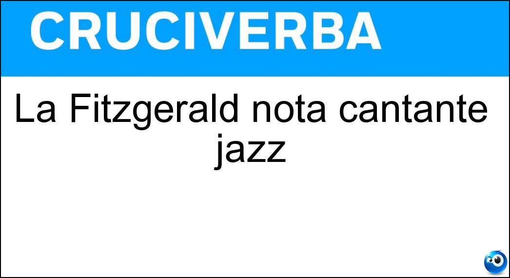 La Fitzgerald nota cantante jazz