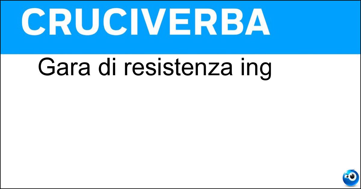 Gara di resistenza ing Soluzione Gara di resistenza ing - Endurance