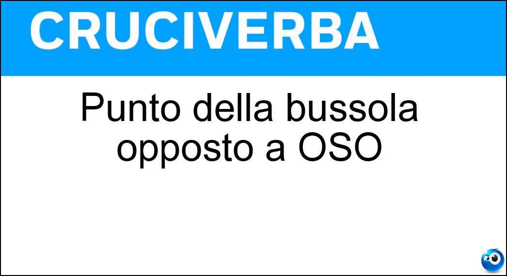 Soluzione Punto della bussola opposto a OSO - Ene
