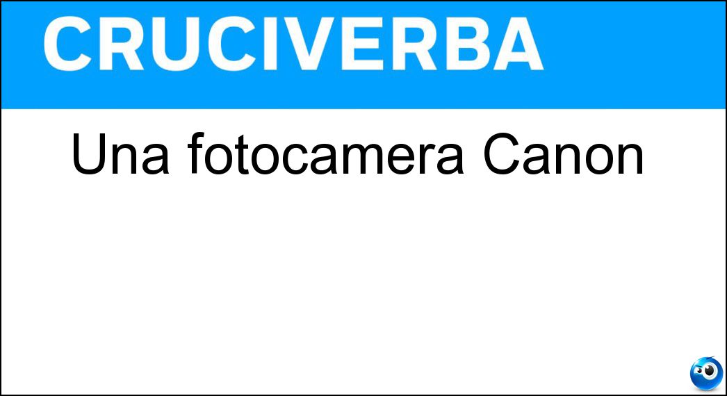 Soluzione Una fotocamera Canon - Eos