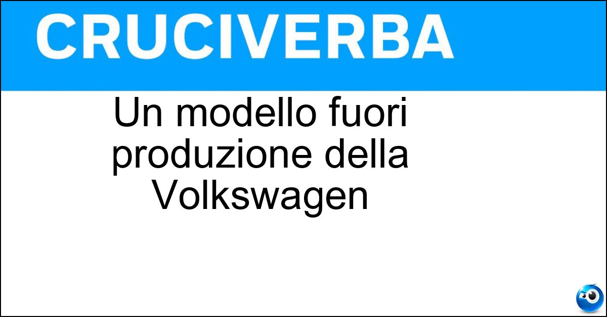 Soluzione Un modello fuori produzione della Volkswagen - Eos