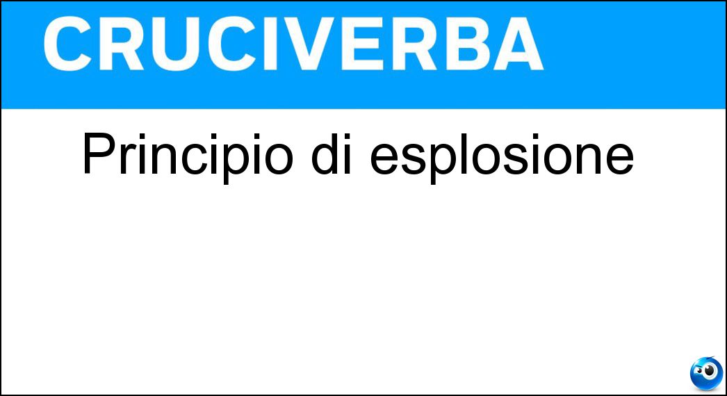 Principio di esplosione Soluzione Cruciverba: Principio di esplosione - Risposta Es